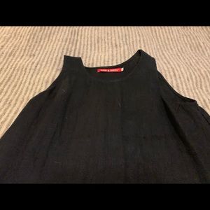 Black linen A-line dress size S